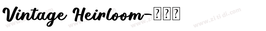 Vintage Heirloom字体转换